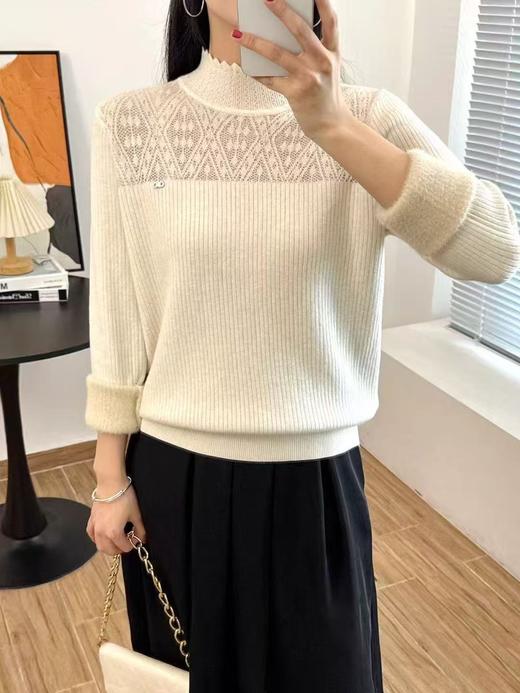 【GZ】无忧购 冬季加绒时尚温柔妈妈装针织打底衫3362#（截单后3-5天发货） 商品图0