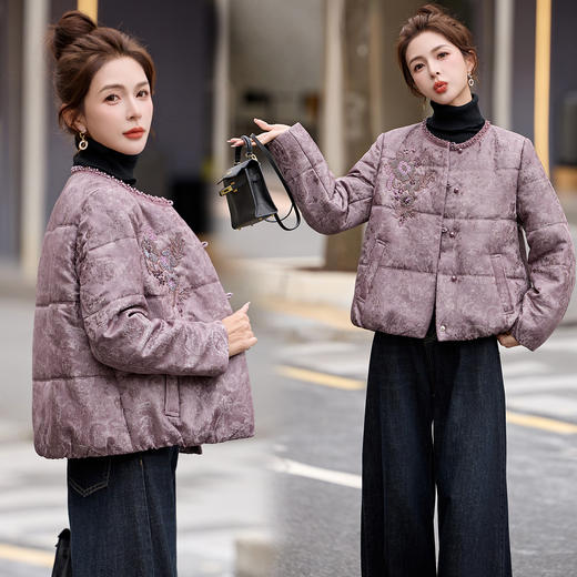 新中式国风棉服，洋气显瘦短款羊毛棉小棉袄HR-SHIY2651 商品图3