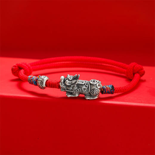 【普陀山】招财貔貅纯银手链-普陀山发货 商品图3