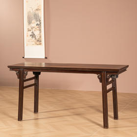 清	红木夹头榫如意云纹平头案