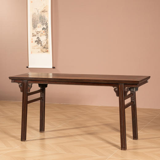 清	红木夹头榫如意云纹平头案 商品图0