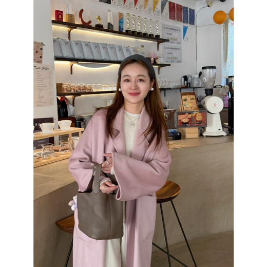 2511312   50羊绒 经典浴袍款大衣 商品图7