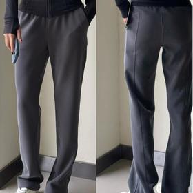 露家同款【喵小仟 加绒款高品质直筒裤】工艺升级 小直筒裤 面料升级一体绒版本 42道工序+10片拼接 奥地利兰精面料