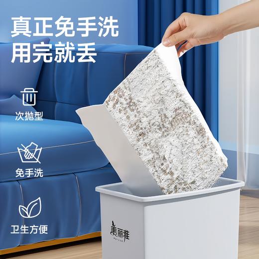 【平板拖把】美丽雅一次性干湿纸巾拖布铝合金平板拖把静电除尘免手洗拖把套装 拖把*1、干巾*2、湿巾*2 商品图2