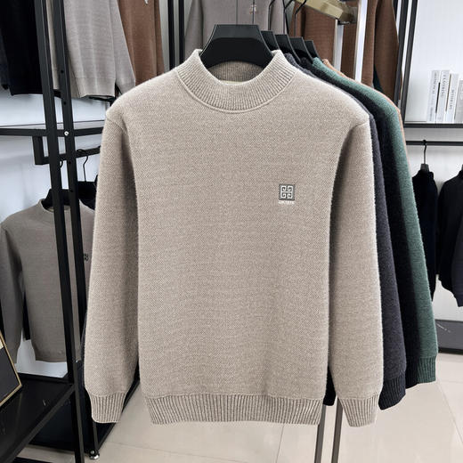 【YW】无忧购冬季加绒加厚中年爸爸装男士毛衣雪貂绒休闲打底衫（截单后3-5天发货） 商品图8