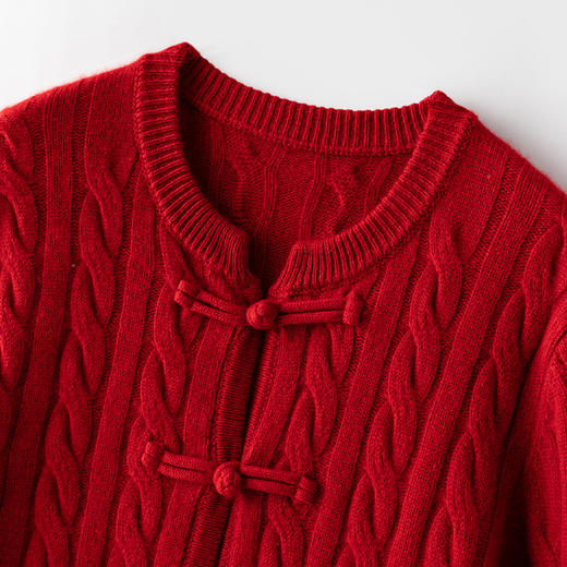 S·Y·C【鄂家新年红】康赛妮纱线系列国潮风纯山羊 绒外套CYR240286 商品图1