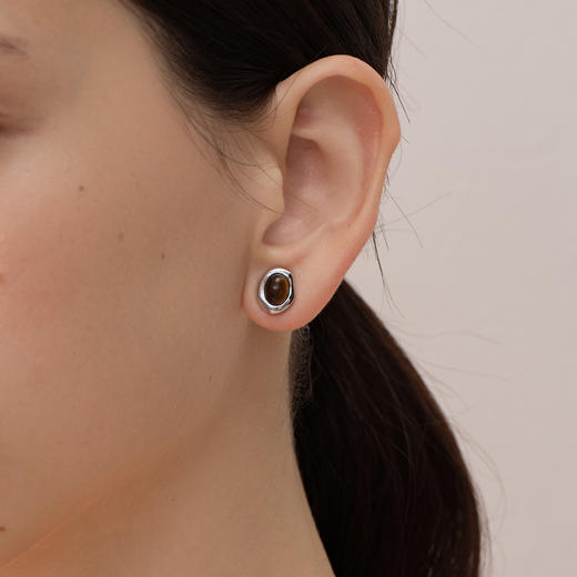 【微信专享款】ARSIS｜秘密花园系列 虎眼纳财小耳钉 商品图8