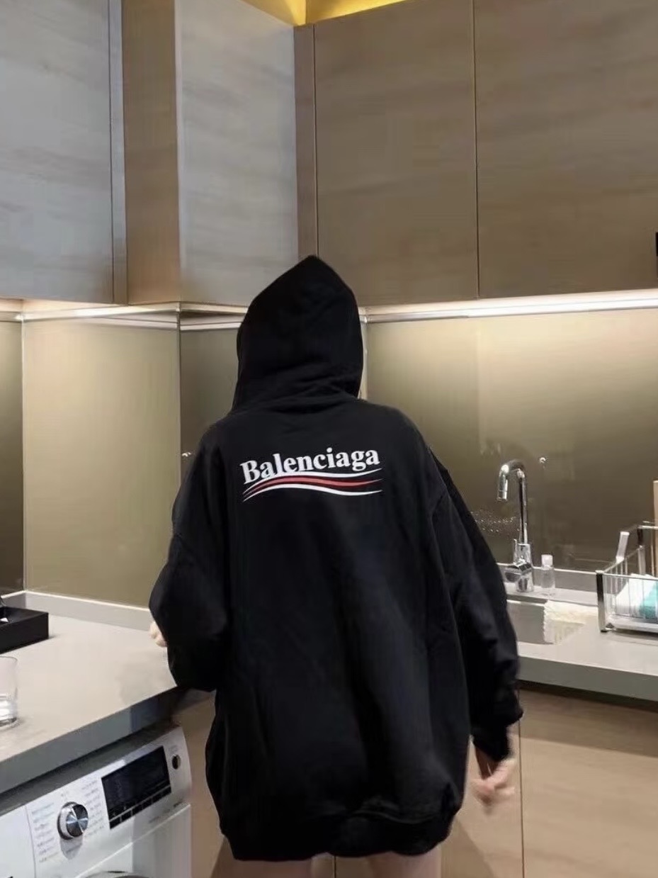 付款减库存！少量现货！巴黎世家连帽海浪套头卫衣