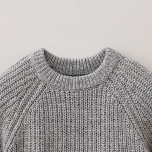 马克珍妮男女童温暖复古绵羊毛针织衫2025年秋冬新款551895 商品图4