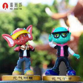 湄洲妈 妈祖保佑系列公仔千里眼顺风耳摆件