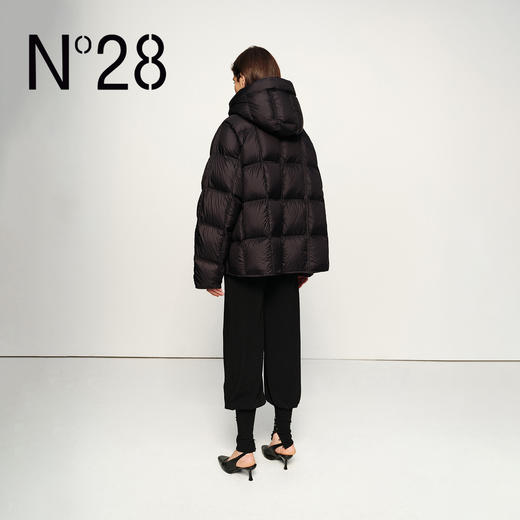 N°28 保暖连帽90鹅绒服女秋冬排骨羽绒外套8855A1Y255 商品图3