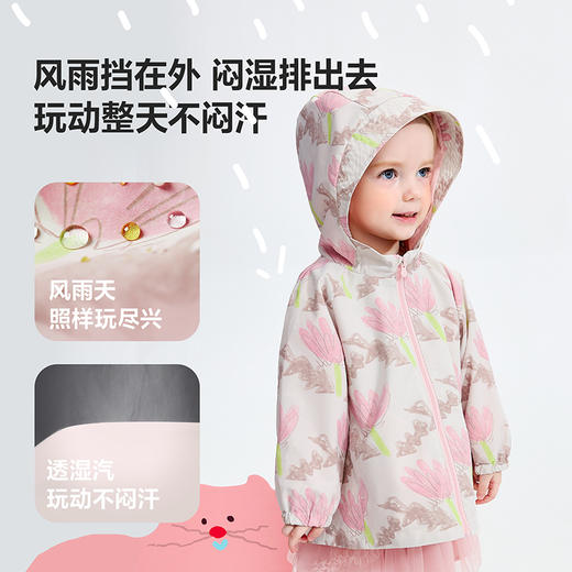 【小软皮】迷你巴拉巴拉女童宝宝甜美A字户外防护外套2026春新品 商品图3