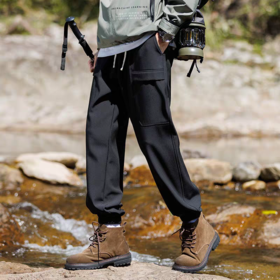 男女同款！【Schenvega 鸟家同款七防加绒冲锋裤】防寒 防风 抗皱 防水 耐磨 透气 高品质细格纹面料 软糯亲肤 上身轻盈不压身 两个款式四个颜色可选