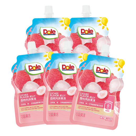 【分仓直发包邮】都乐荔枝风味果冻150g*5袋 商品图0