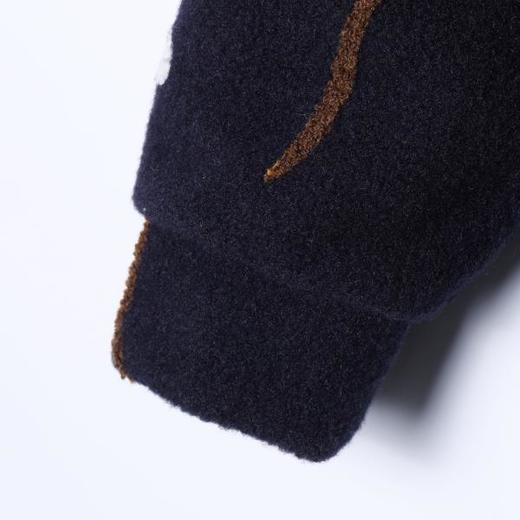 WT280SDSA秋冬新款痞帅男装潮牌撞色趣味针织拉链立领连帽卫衣外套百搭 商品图4