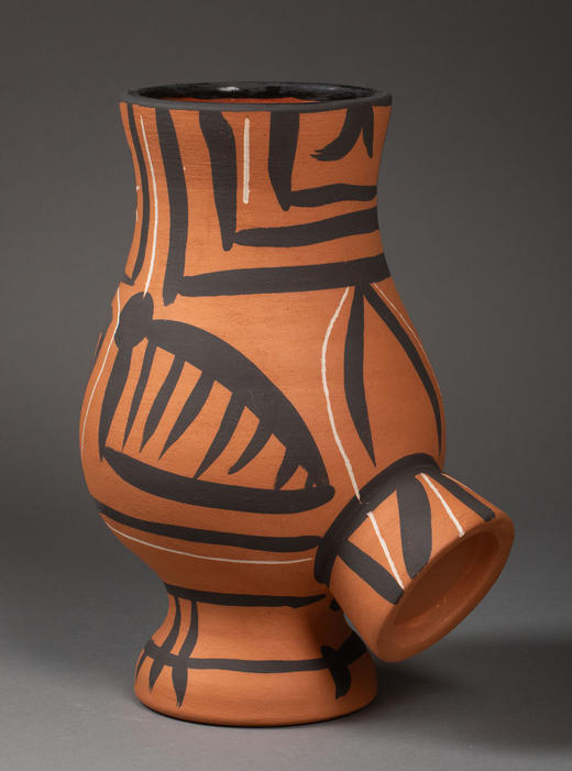 独角鹿西洋古董1958年代西班牙艺术巨匠毕加索与法国Madoura工坊合作出品限量装饰陶瓶「Chouette Mate (A.R.405) 哑光猫头鹰 405」 商品图4