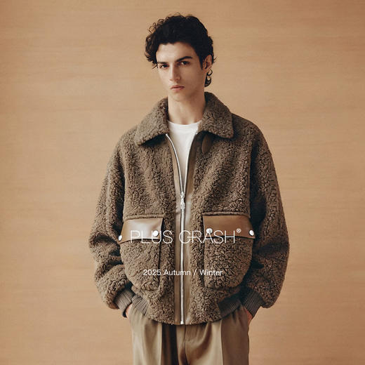 PLUS CRASH冬季新款底特律保暖老钱风高级感加厚百搭毛领夹克外套 商品图2