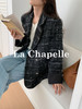 拉夏贝尔/La Chapelle高级感重工编织小香风外套~翻领双排扣廓形西装 商品缩略图5