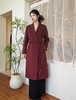 SZ6C07_朱红色_大衣_秋冬_大翻领系带收腰中长款双面呢_高级女装_BERNIEELEN 伯妮斯茵 商品缩略图0