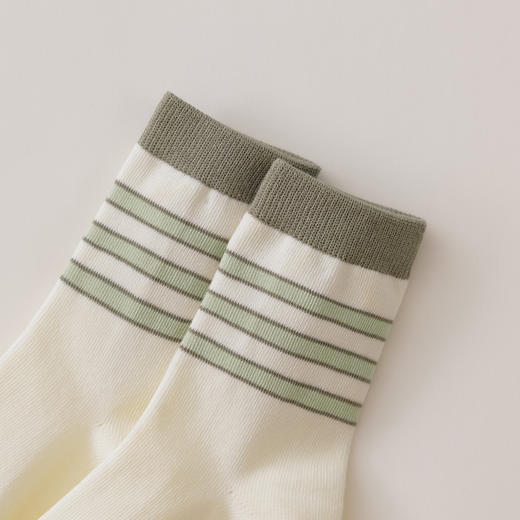 马克珍妮男童柔软弹力透气撞色条纹短袜2025年秋冬新款551933 商品图3