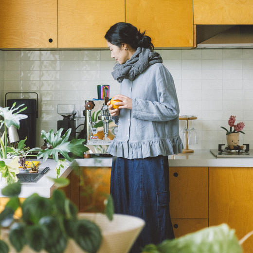 绽放795朵/木耳衬衫·纯亚麻木耳花边长袖衬衫女宽松百搭小衫新款 商品图1