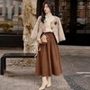 小香风显瘦气质名媛粗花呢，羽绒外套毛呢半身裙套装HR-ZYQF19 商品缩略图3