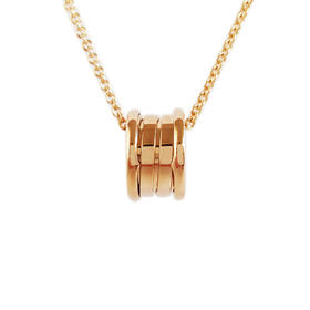 【95新】BVLGARI宝格丽B.zero1系列18K玫瑰金弹簧项链链长约45cm中性款131125AK30