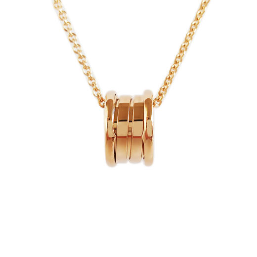 【95新】BVLGARI宝格丽B.zero1系列18K玫瑰金弹簧项链链长约45cm中性款131125AK30 商品图0