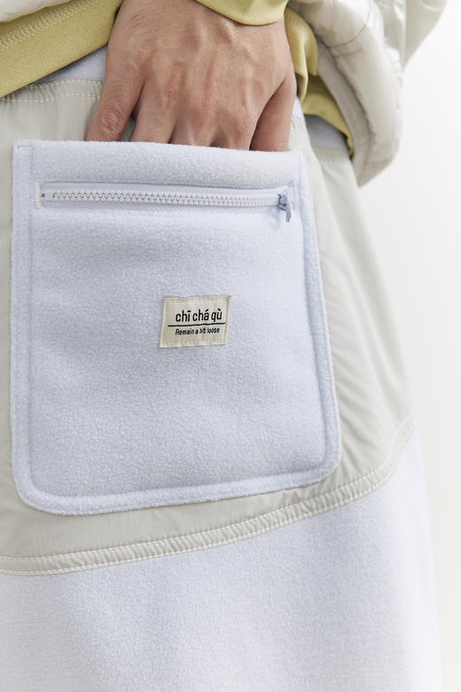 吃茶去chichaqu25秋冬山系拼接抓绒摇粒绒保暖宽松户外卫裤束脚 商品图3