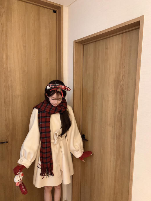 金蘑菇菇 sn*del新年季 Holiday新年大衣 / 年末氛围 复古千金感 商品图0