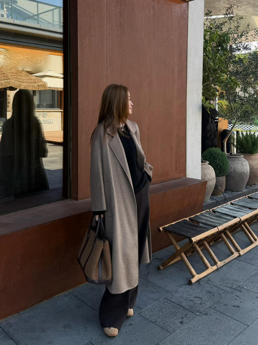 2511312   50羊绒 经典浴袍款大衣 商品图8