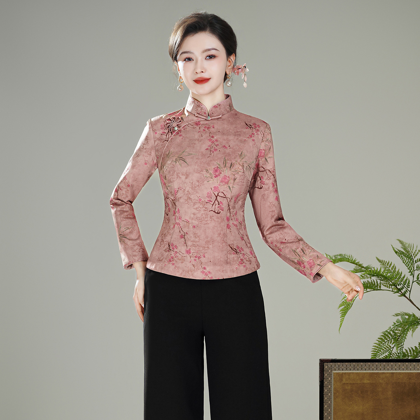 【红梅】夹棉保暖新中式国风，唐装旗袍上衣棉袄外套XGT-T25124