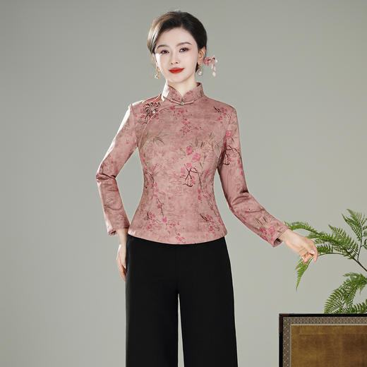 【红梅】夹棉保暖新中式国风，唐装旗袍上衣棉袄外套XGT-T25124 商品图0