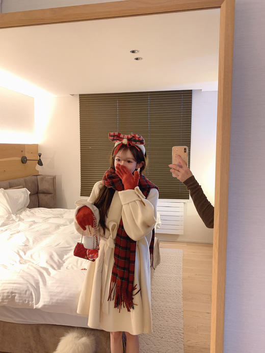 金蘑菇菇 sn*del新年季 Holiday新年大衣 / 年末氛围 复古千金感 商品图7