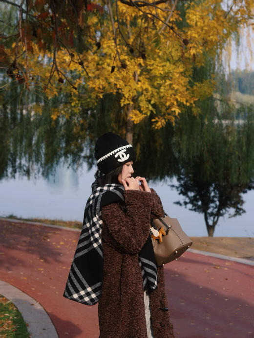 香家冬季新款熊猫帽毛线羊毛针织帽 商品图13