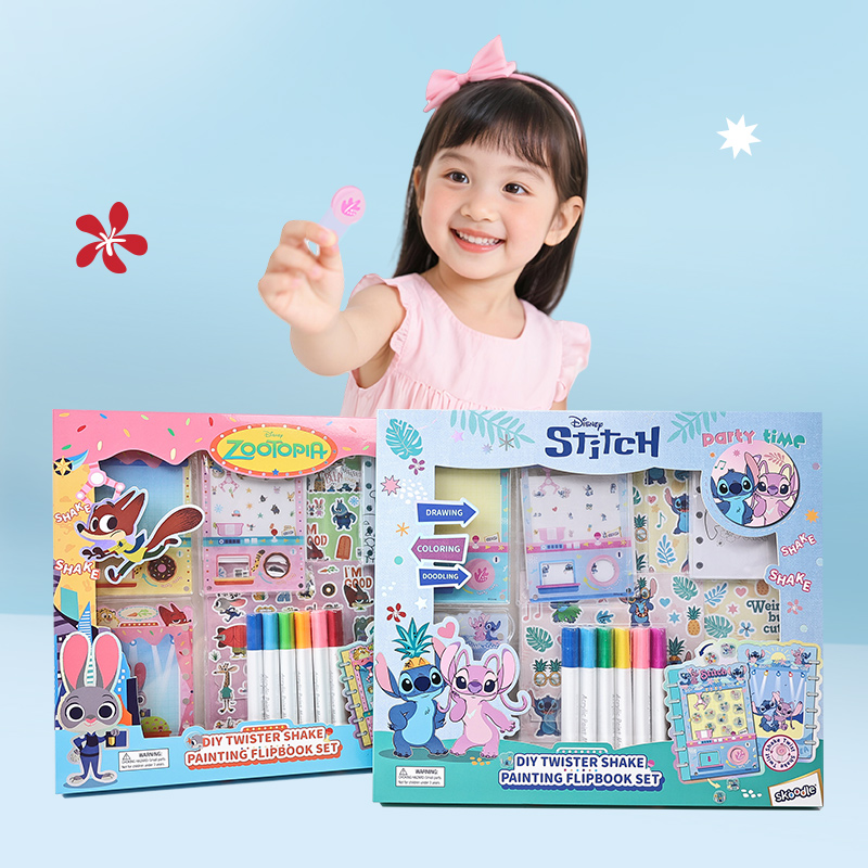 迪士尼正版授权DIY免烤画摇摇乐扭蛋活页套装疯狂动物城冰雪奇缘