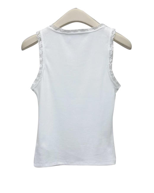 女款修身丝绵蕾丝边背心ba008 商品图1