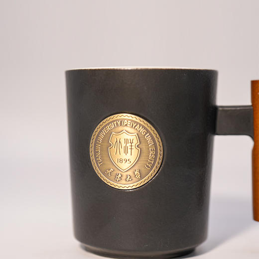 天津大学文创木柄咖啡杯 商品图1