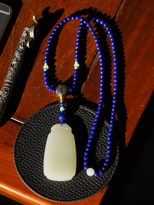 和田玉无事牌吊坠 商品图0