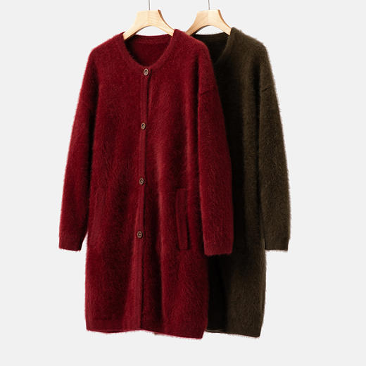 S·Y·C【北美小动物之青筠】圆领保暖加厚外套大衣女XDW240259 商品图3