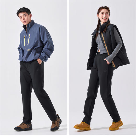 任选2条-10元【不臃肿超保暖！】男女同款 面料抗菌【含气凝胶抗寒】【牦牛绒护腰 表层抗沾湿抗污 远红外升温】 FIBC UV光变蓄热裤登山保暖裤 商品图3