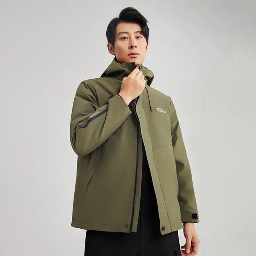 半身缘男女装 冬季男女同款情侣款一衣三穿防风衣蓄热羽绒服2356 商品图3