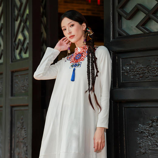 【杨老师同款】摇红民族风印花连衣裙 | 现货加急发 商品图9