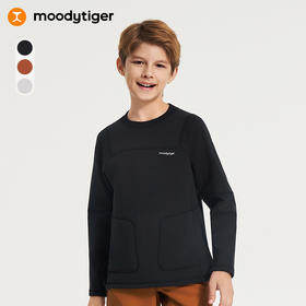 男童卫衣新款抓绒防风保暖圆领套头运动衫【DR】44110307