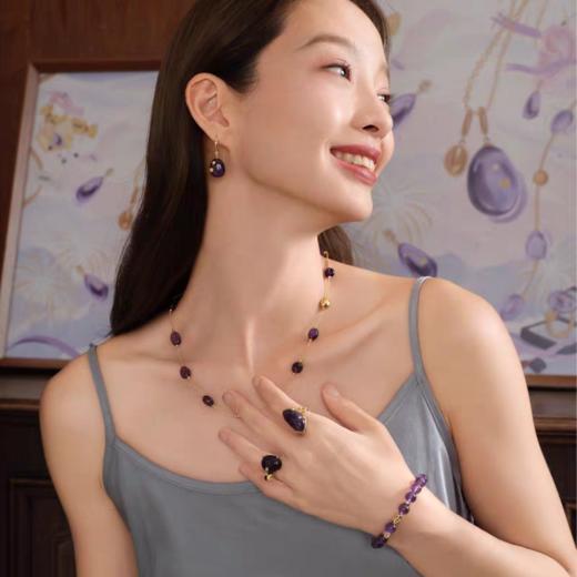 2楼Fellala/翡拉拉「糖果」系列水晶玛瑙耳环耳饰货号925430102吊牌价1499现价1349 商品图2