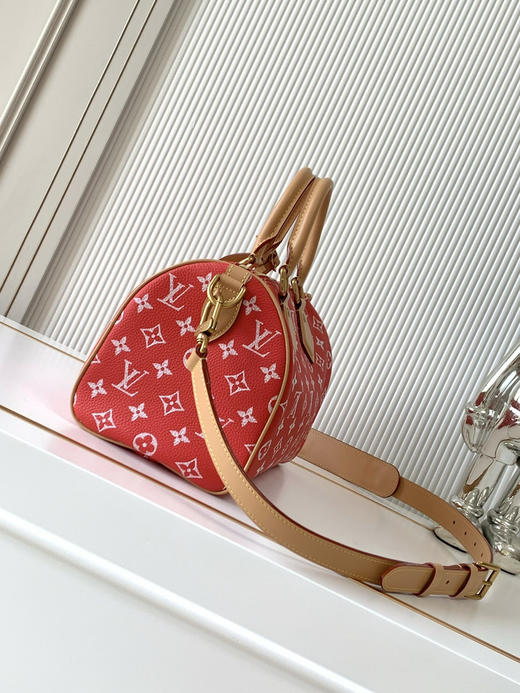 秋冬特惠💰1600 渠道级LV【全钢五金 MB163c01变码芯片】te级LV 全套包装 M24425红色 本款Speedy P9 Bandoulière25手袋 商品图1