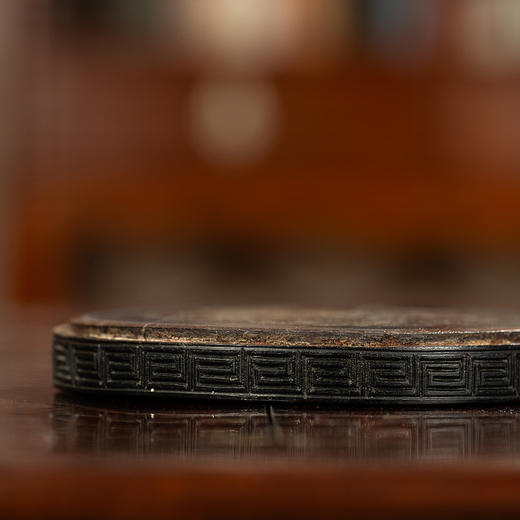 清	紫檀嵌银丝龙纹器座 商品图3