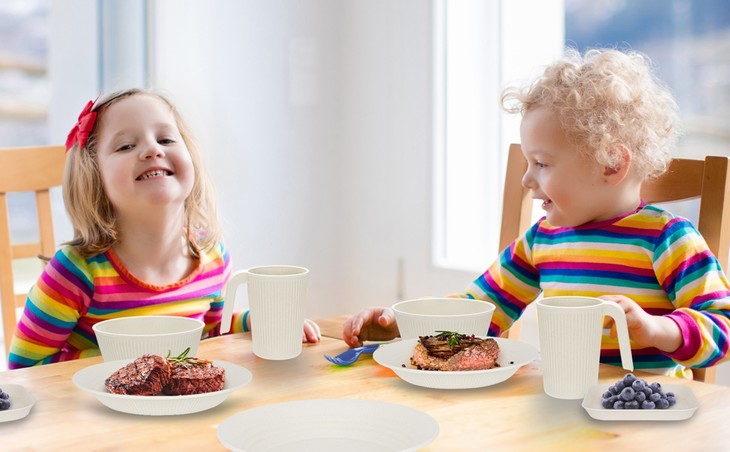 Amazon.com: 42-Piece Dinnerware Sets - Plates and Bowls Sets, Unbreakable Wheat Straw Dinnerware Sets Dish Set, Dishwasher Microwave Safe Dinner Plates, Kitchen Dishes Set for 6 : Home & Kitchen