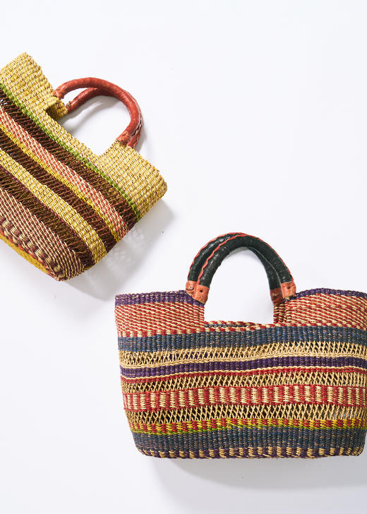 伽罗 JALO 非洲进口加纳手工编织草编托特篮子 商品图1