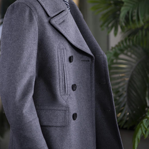 新款秋冬男士海军中款大衣  两色可选 商品图2